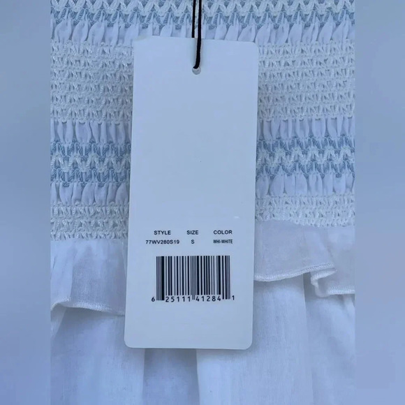 Kisuii Arcadia Smocked Off-Shoulder Cotton Short Dress small - Picture 10 of 12